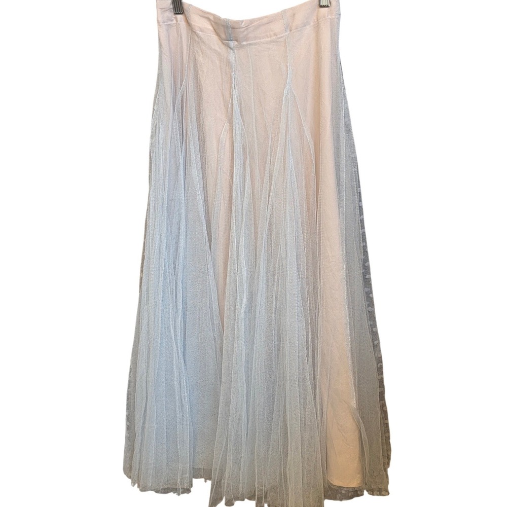 Lacemade Collection Light Blue Pink Tulle Layered Maxi Skirt NWT Balletcore